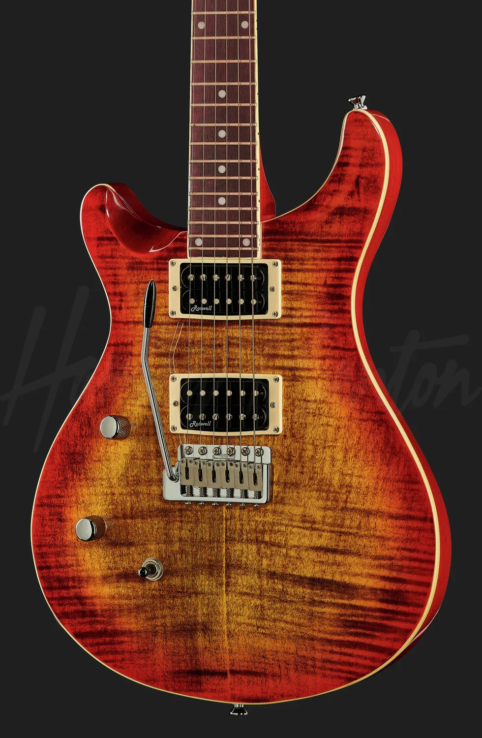 Harley Benton Deluxe Series CST-24T LH Paradise Flame E-Gitarre Tremolo