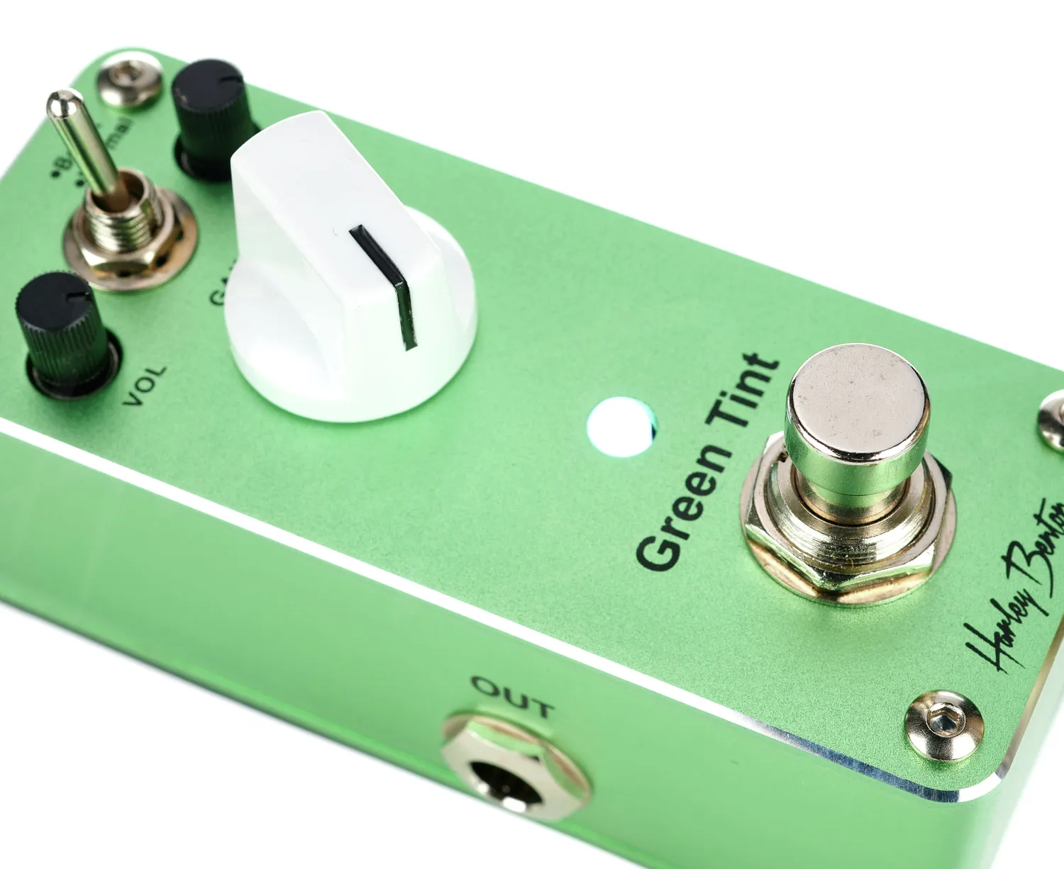 Harley Benton MiniStomp Green Tint Overdrive Effektpedal