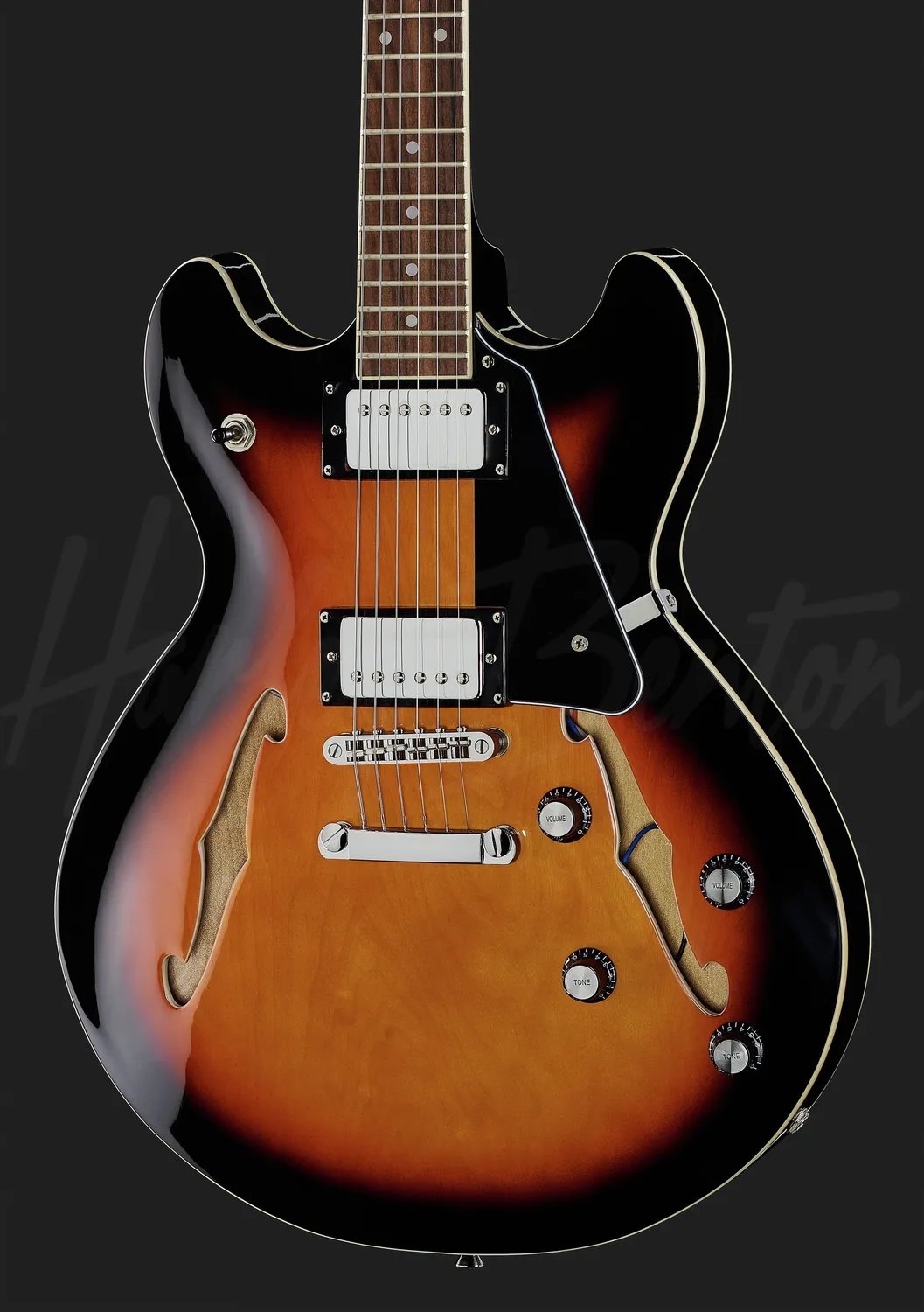Harley Benton Vintage Series HB-35 Halbakustik-Gitarre Vintage Burst