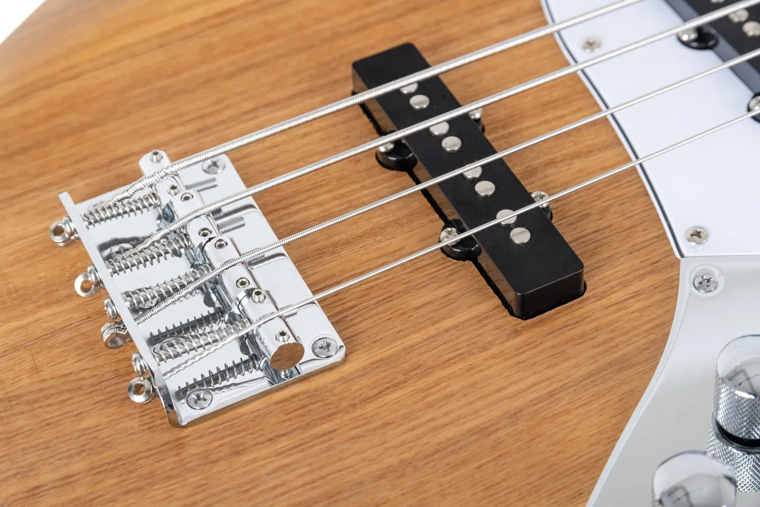 Rocktile Pro JB-30PR E-Bass Natur Esche Jazz-Style 4-saitig