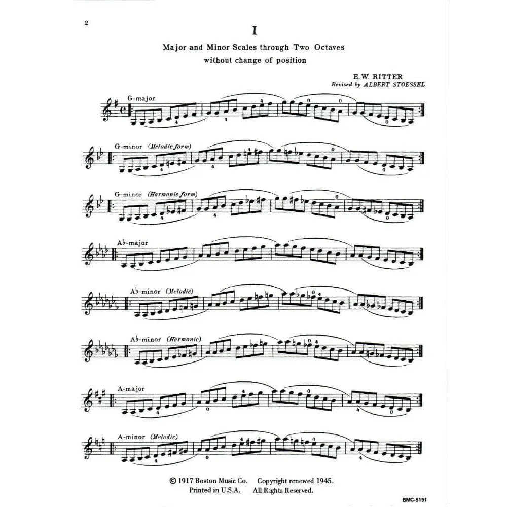 Shar Stössel Tonleitern Akkorde Noten Violine Boston