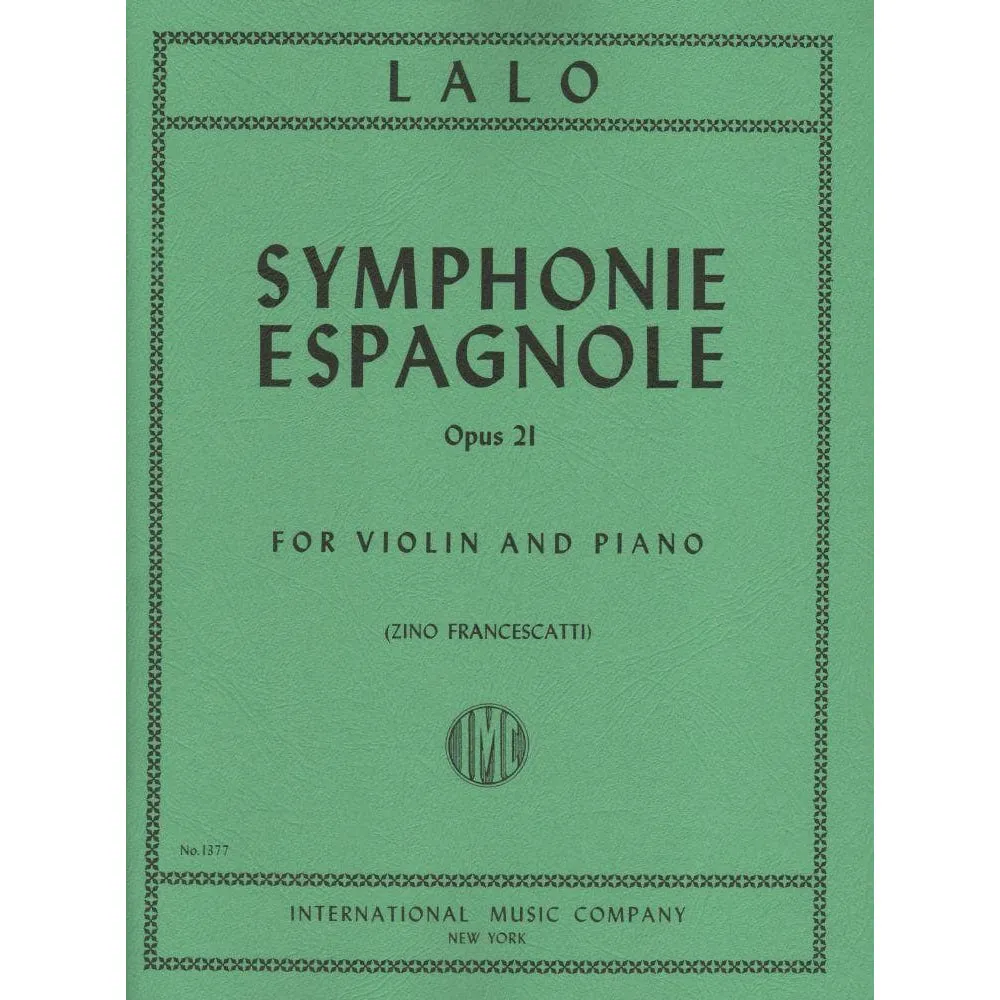 International Lalo Symphonie Espagnole op. 21 Noten Violine