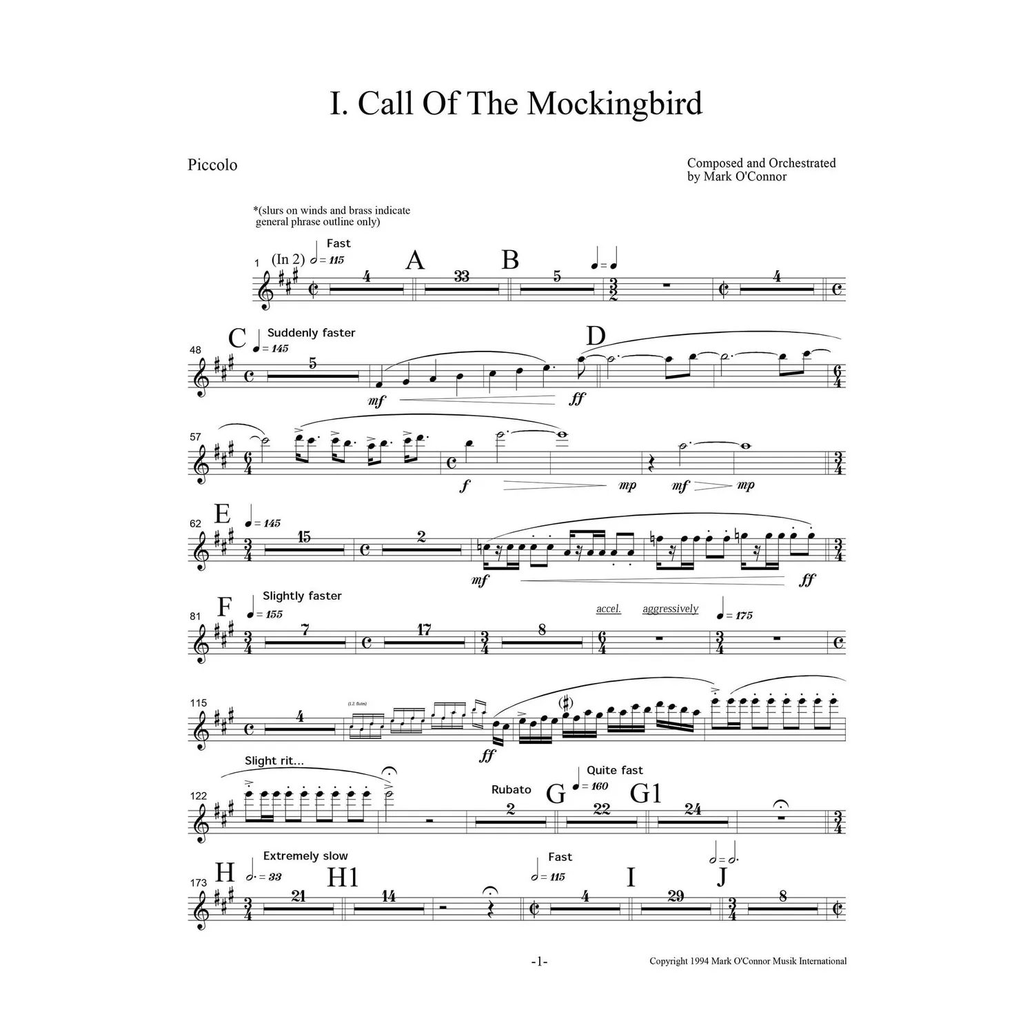 O'Connor Three Pieces Violine Orchester Noten Download Winds