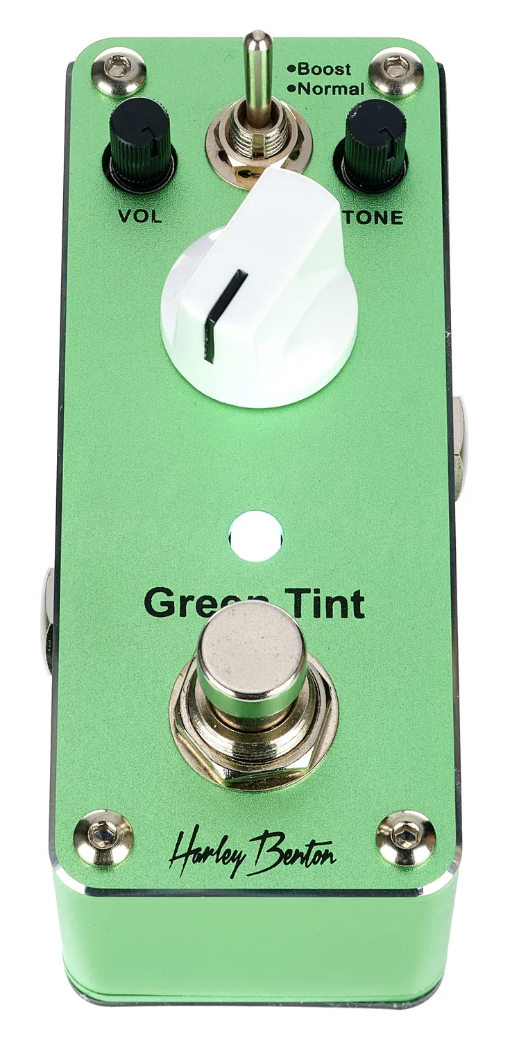 Harley Benton MiniStomp Green Tint Overdrive Effektpedal