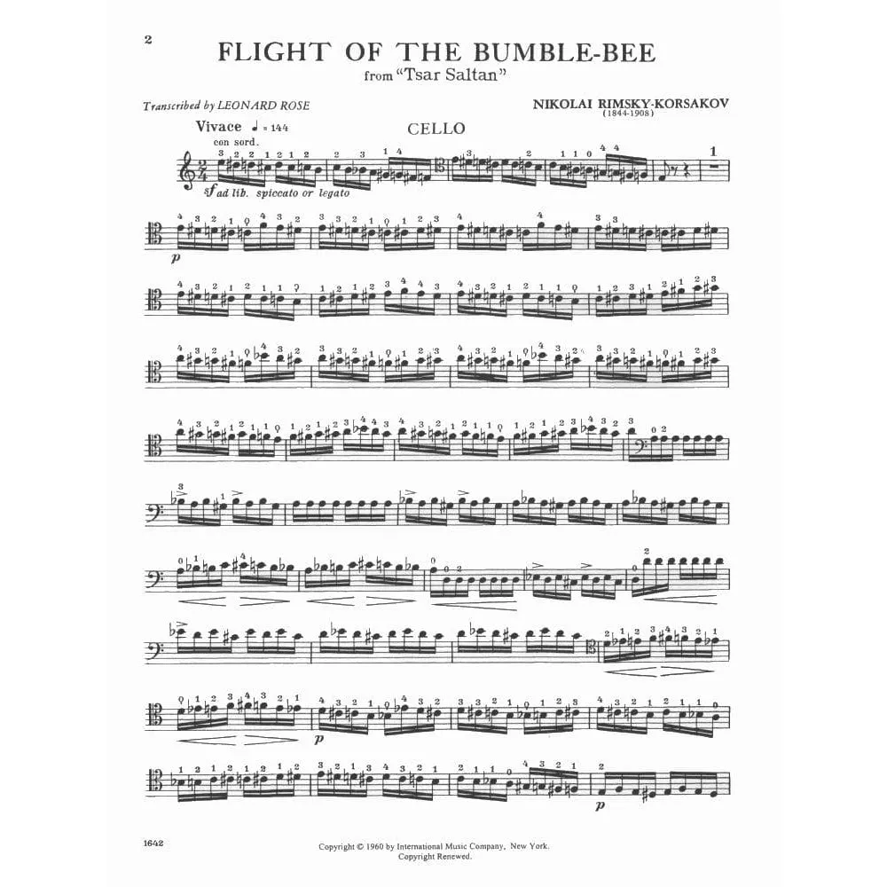 International Hummelflug Cello Noten Klavier Rose