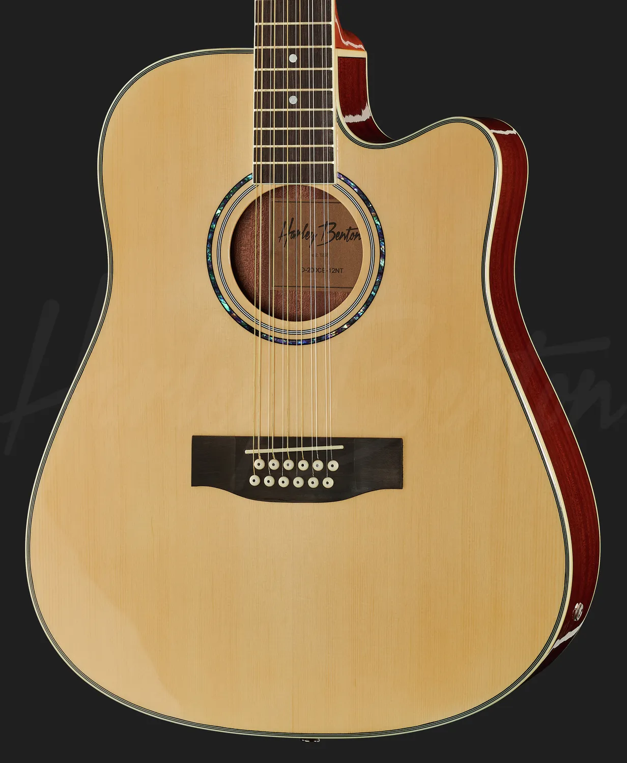 Harley Benton Custom D-200CE-12 Westerngitarre NT 12-saitig