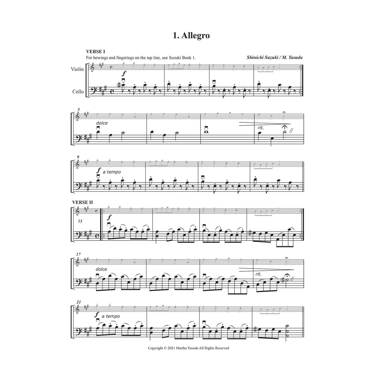 Shar Music Yasuda Folk Song Melodies Noten Violine Cello Download