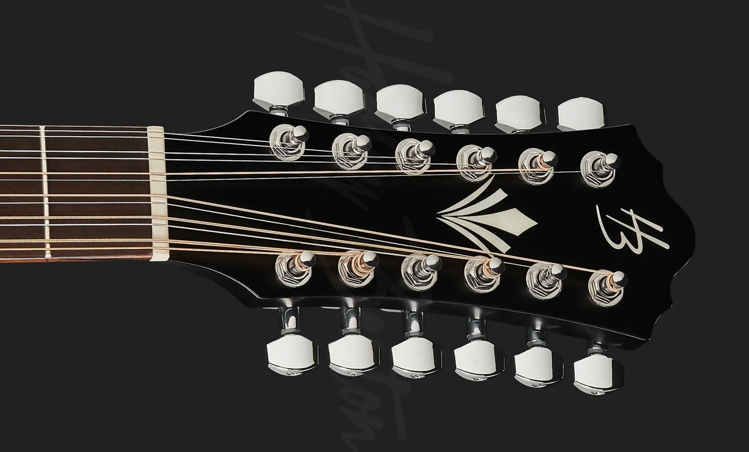 Harley Benton Custom Line CLD-10SCE-12BKS LH Westerngitarre 12-saitig
