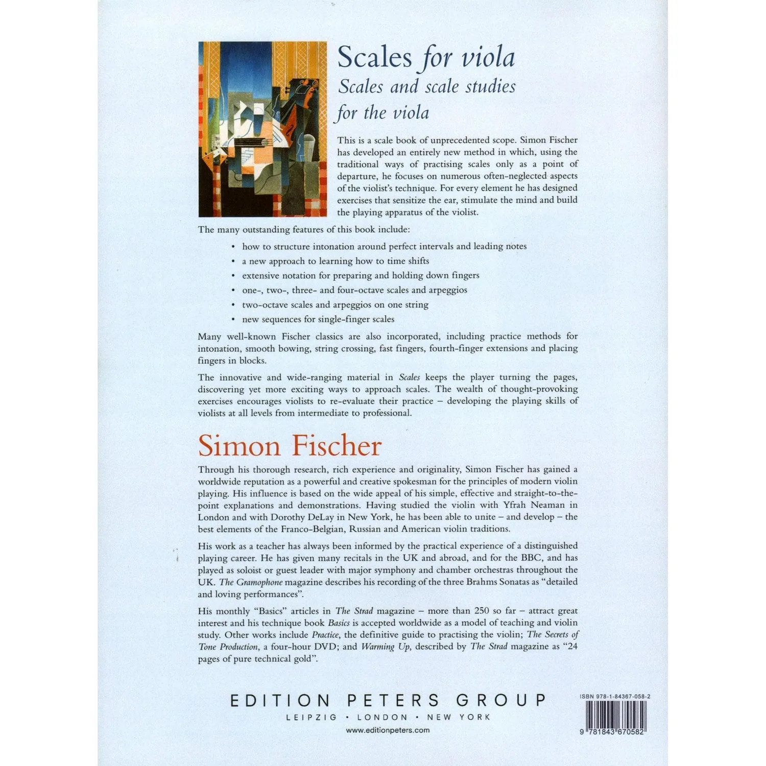 Edition Peters Simon Fischer Scales Viola Noten Bratsche