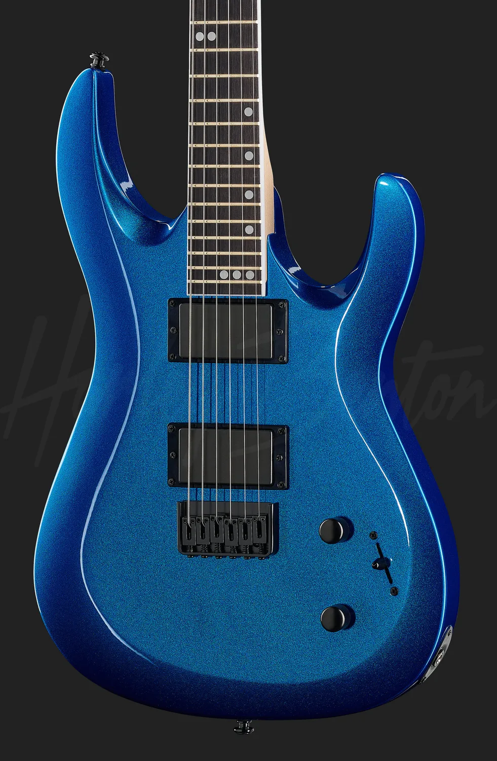 Harley Benton Rock R-446 E-Gitarre Blue Metallic Humbucker
