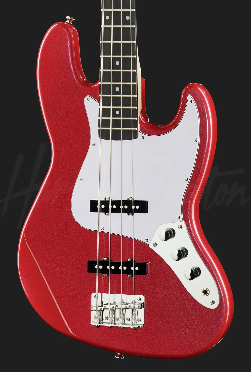 Harley Benton Student JB-20 CA E-Bass Candy Apple Red