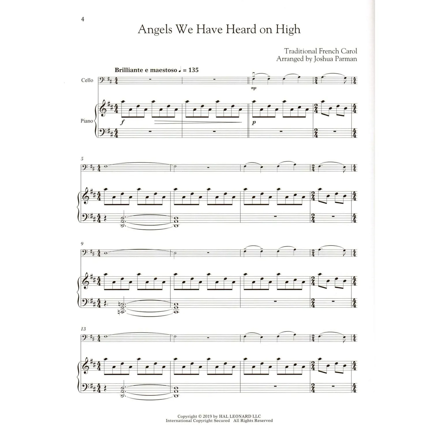 Shar Music Favorite Christmas Carols Cello Noten für Cello & Klavier