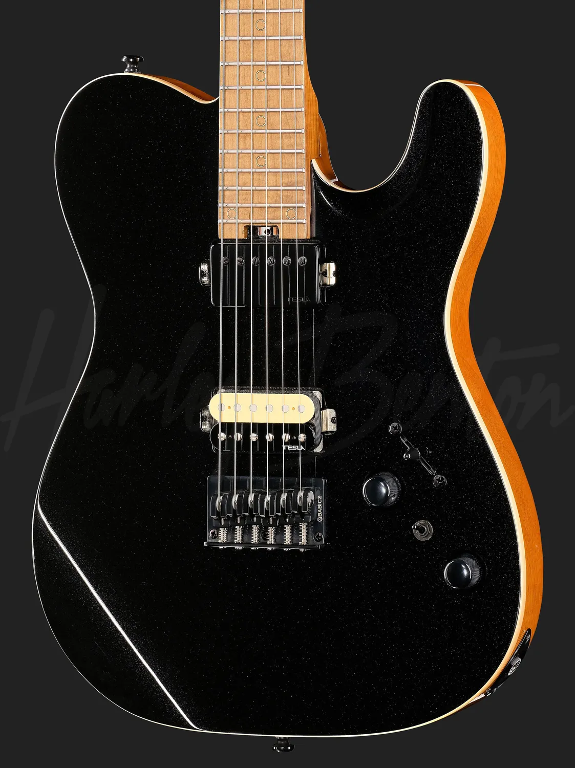 Harley Benton Fusion-T II HH MN HT BM E-Gitarre Black Metallic Humbucker
