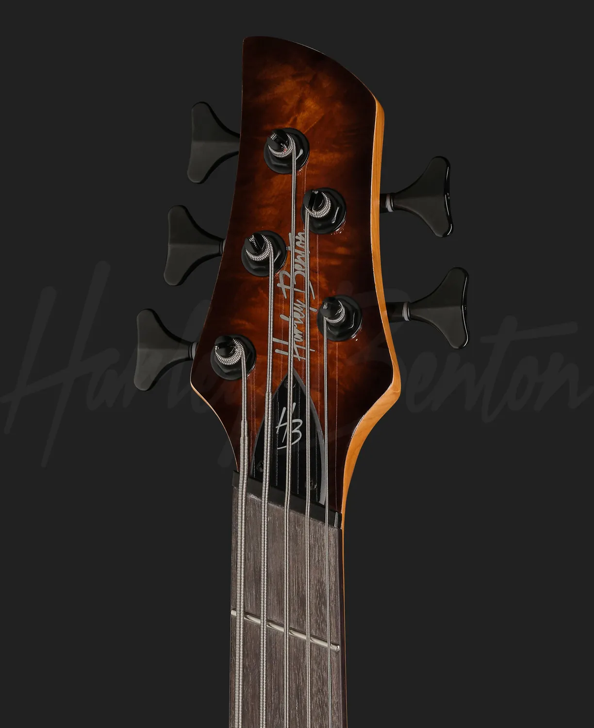 Harley Benton MSB-5 E-Bass Black Flame Burl 5-saitig