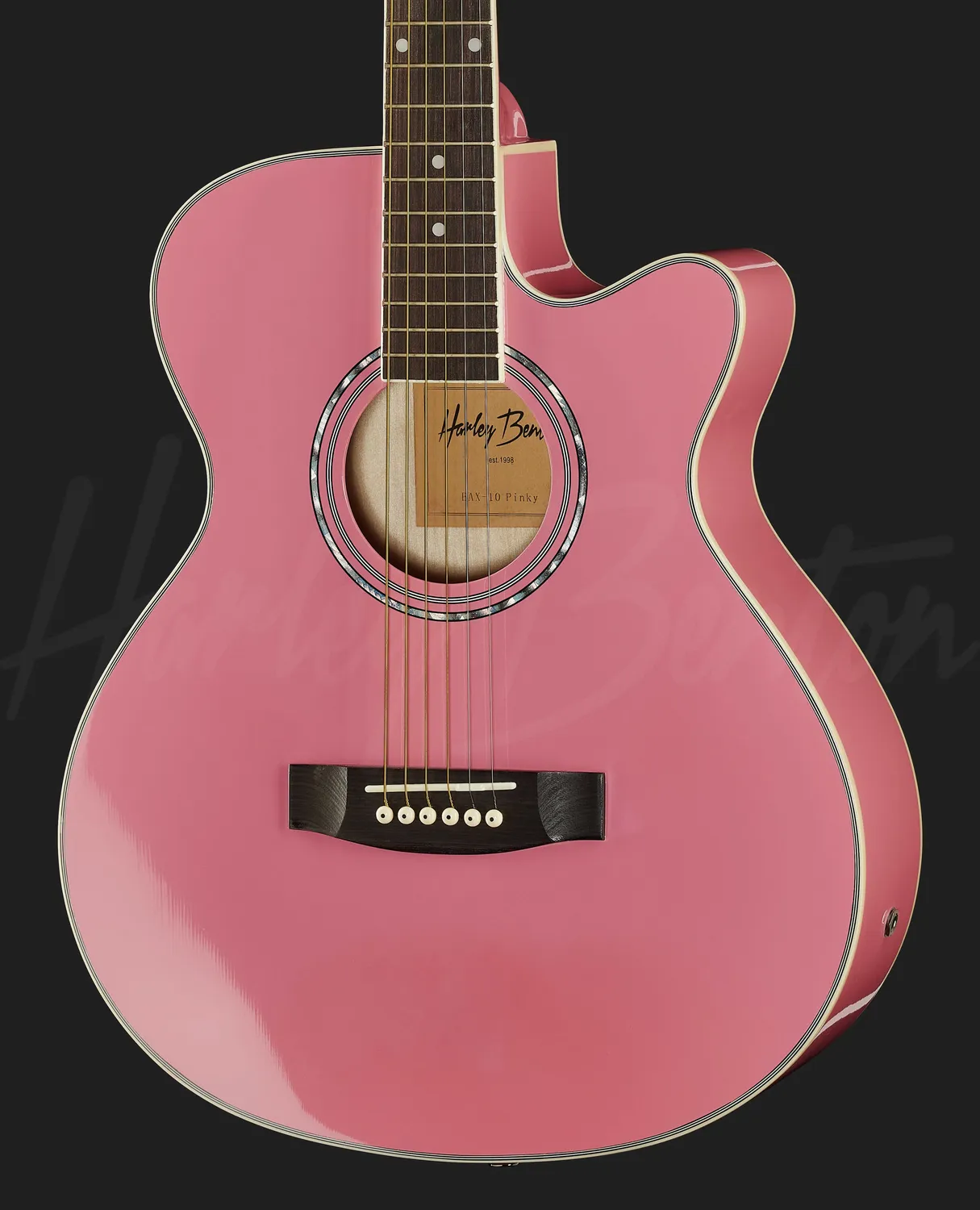Harley Benton Custom EAX-10 Westerngitarre Pinky Tonabnehmer
