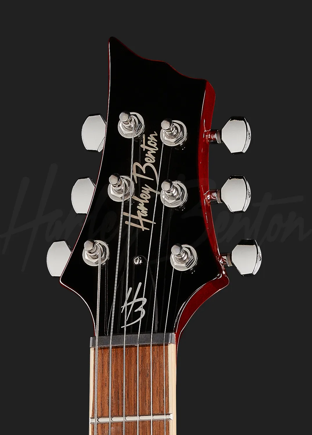Harley Benton Deluxe CST-24T E-Gitarre Black Cherry Flame