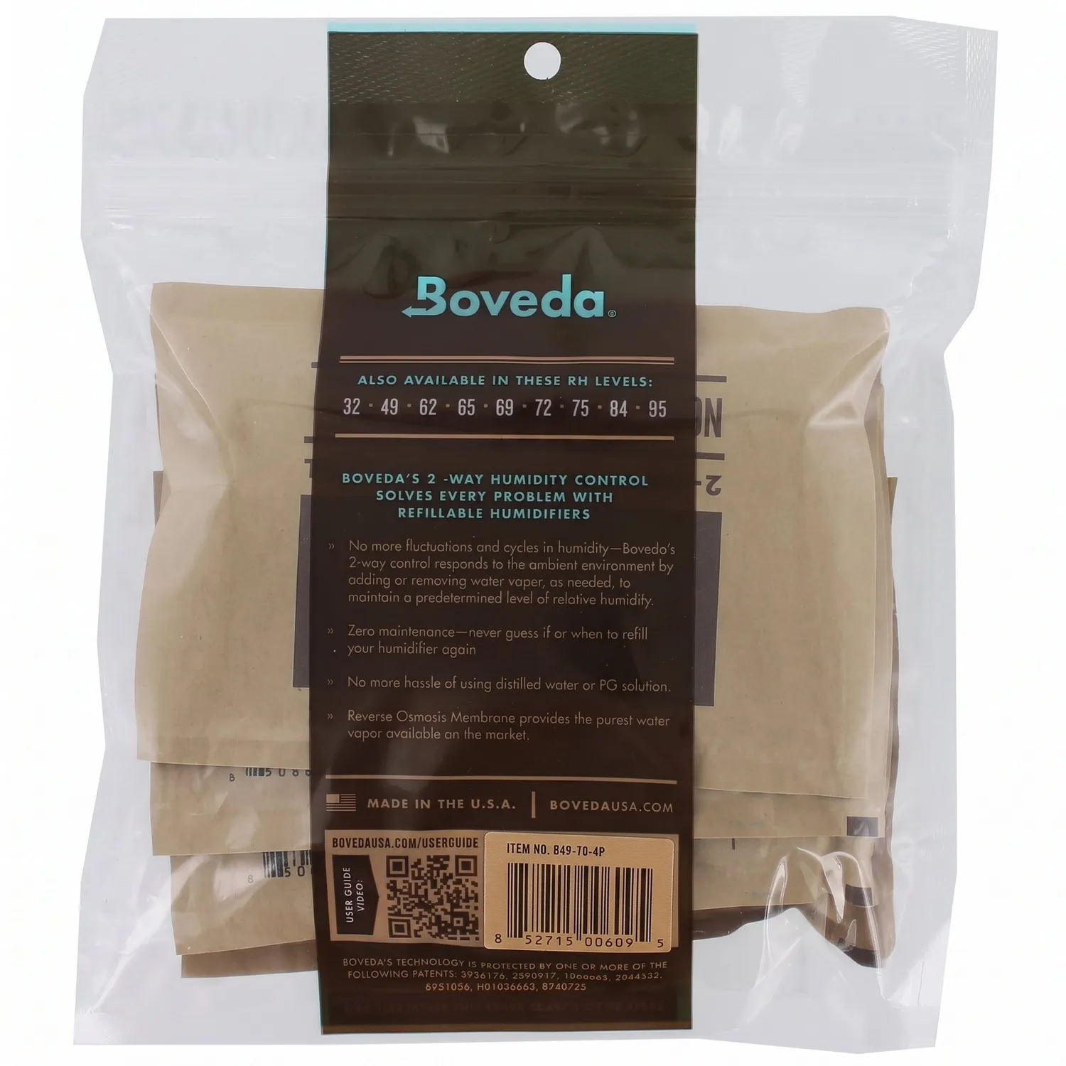 Shar Music Boveda Luftfeuchter 49% 4er-Pack Holzschutz