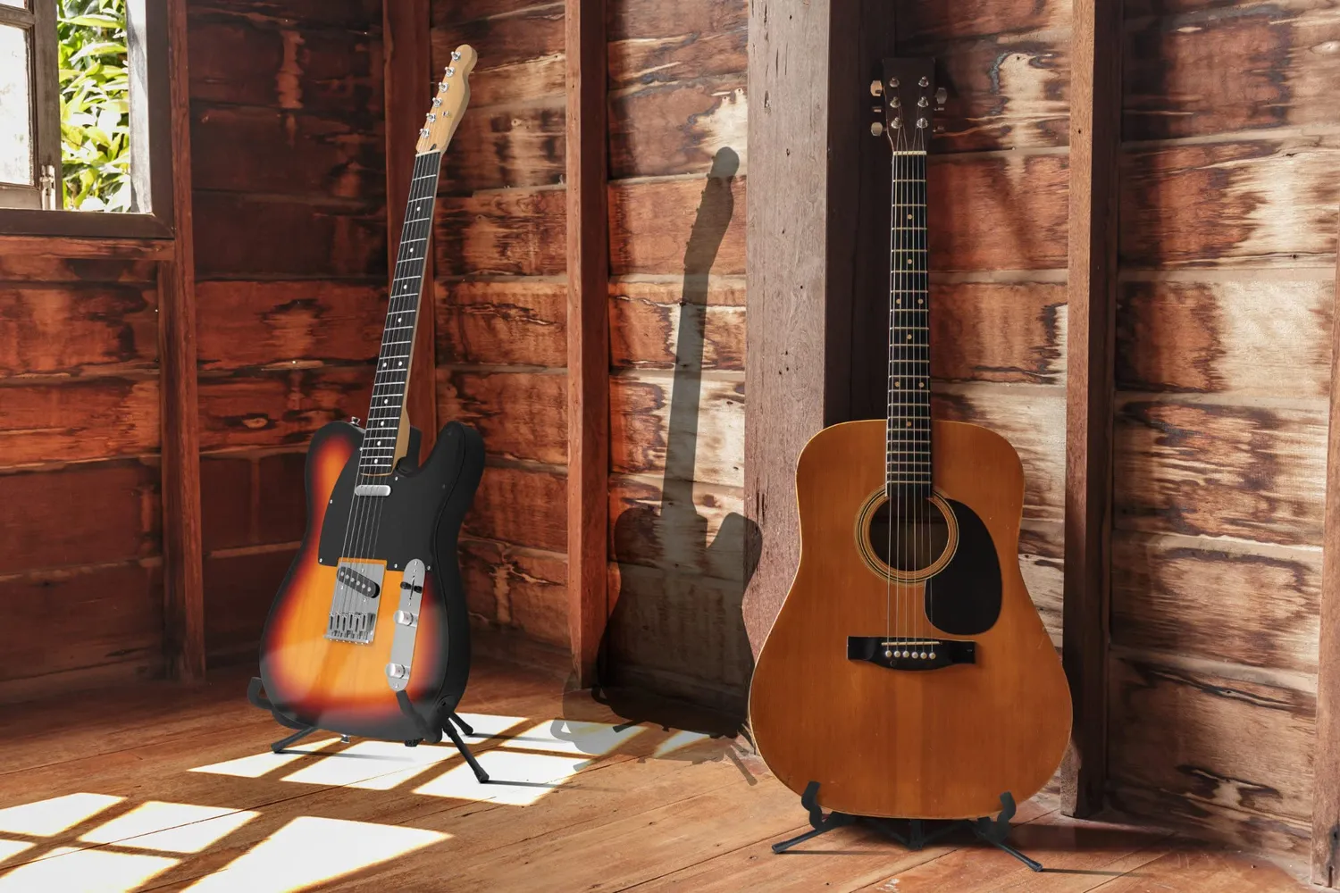 Rocktile GST-01 Gitarrenständer Schwarz universal