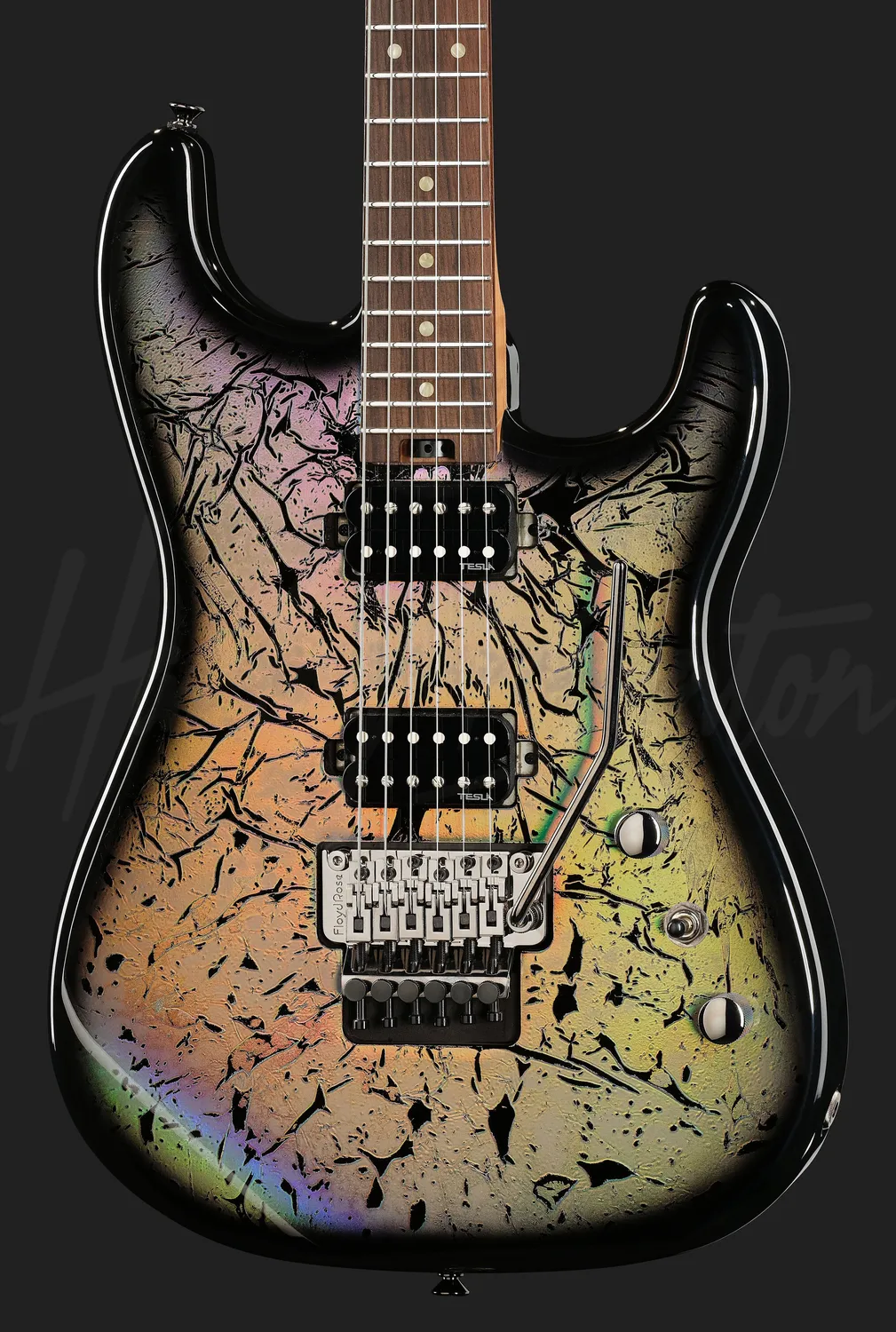Harley Benton ST-80FR HH E-Gitarre Holographic Floyd Rose