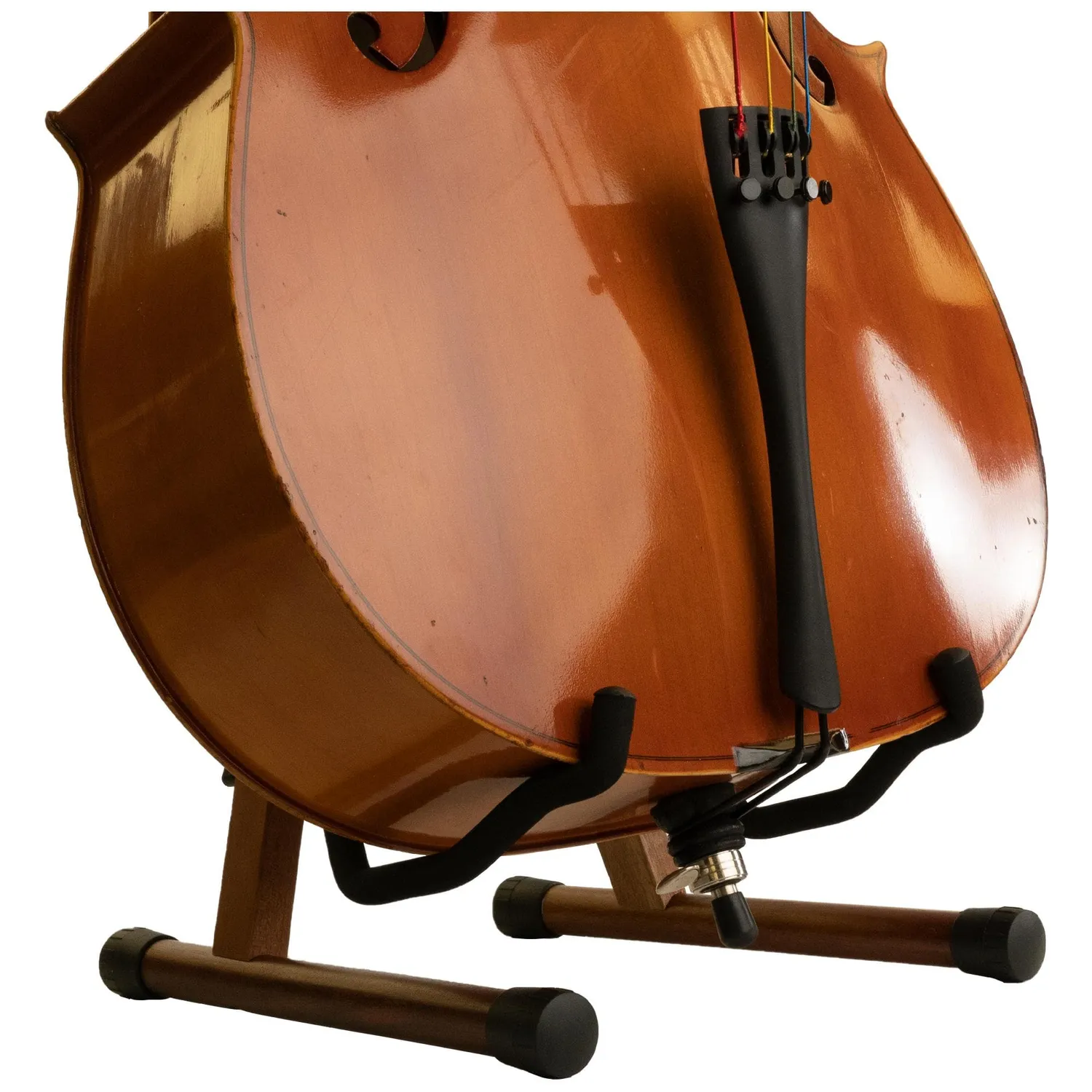 Cello Ständer Mahagoni klappbar Holz Celloständer