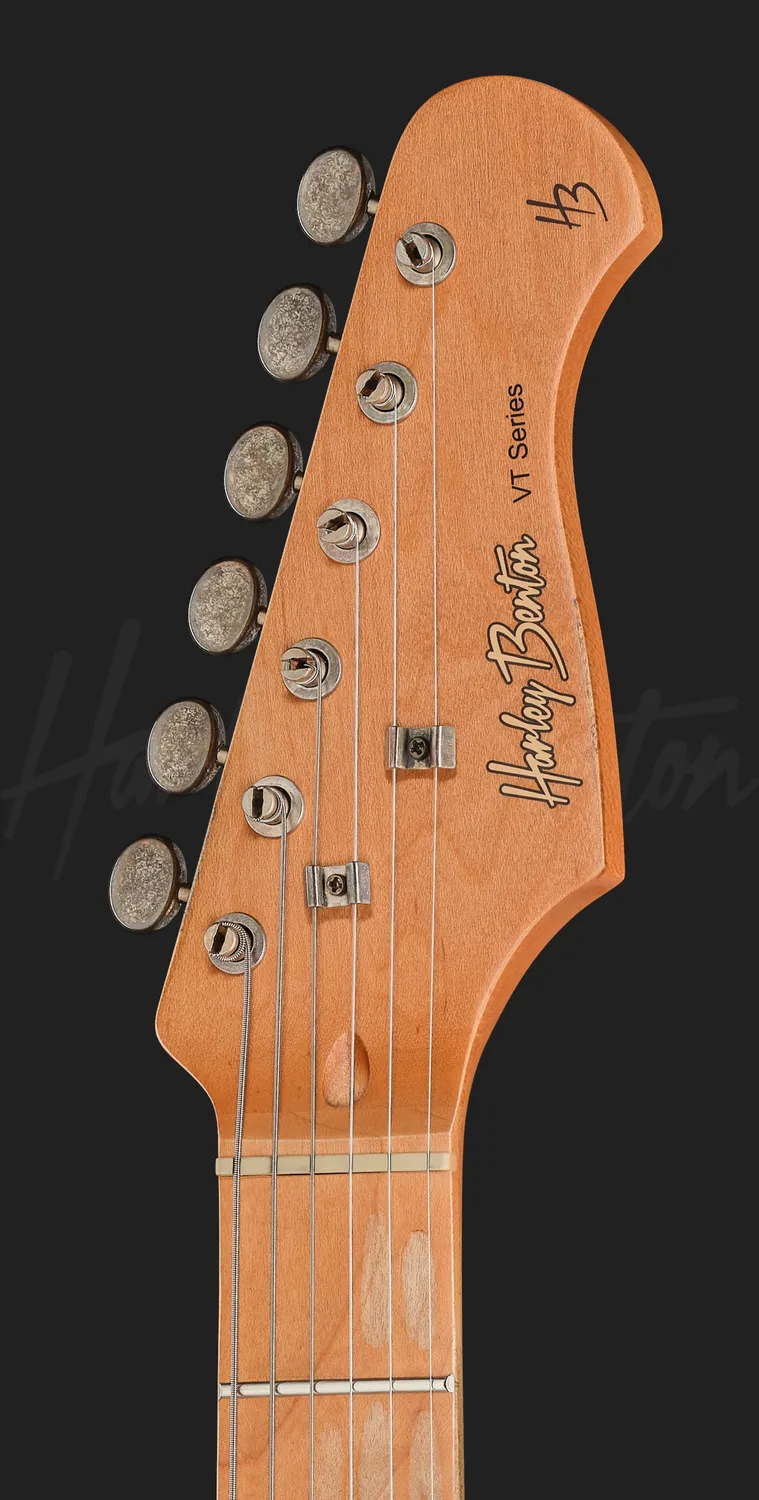 Harley Benton Aged ST-62LA E-Gitarre Schwarz Singlecoil