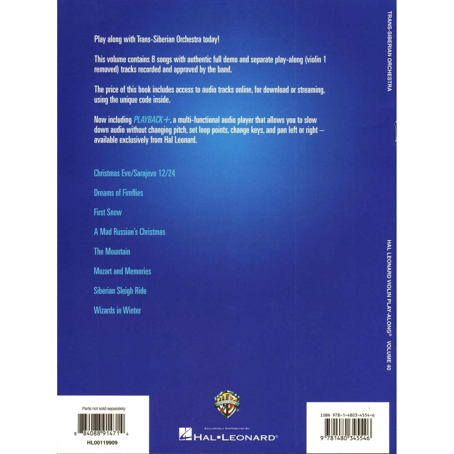 Hal Leonard Trans-Siberian Orchestra Vol 40 Noten Violine