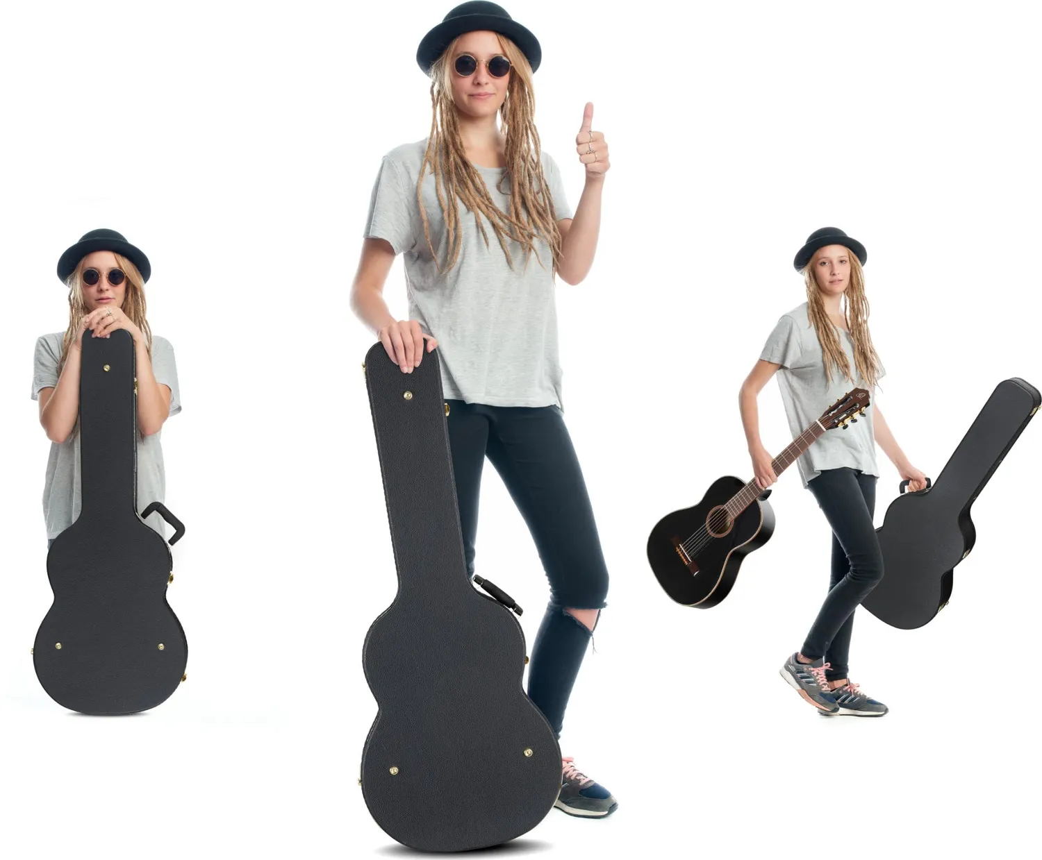 Rocktile Gitarrenkoffer Konzertgitarre 4/4 Hartschale