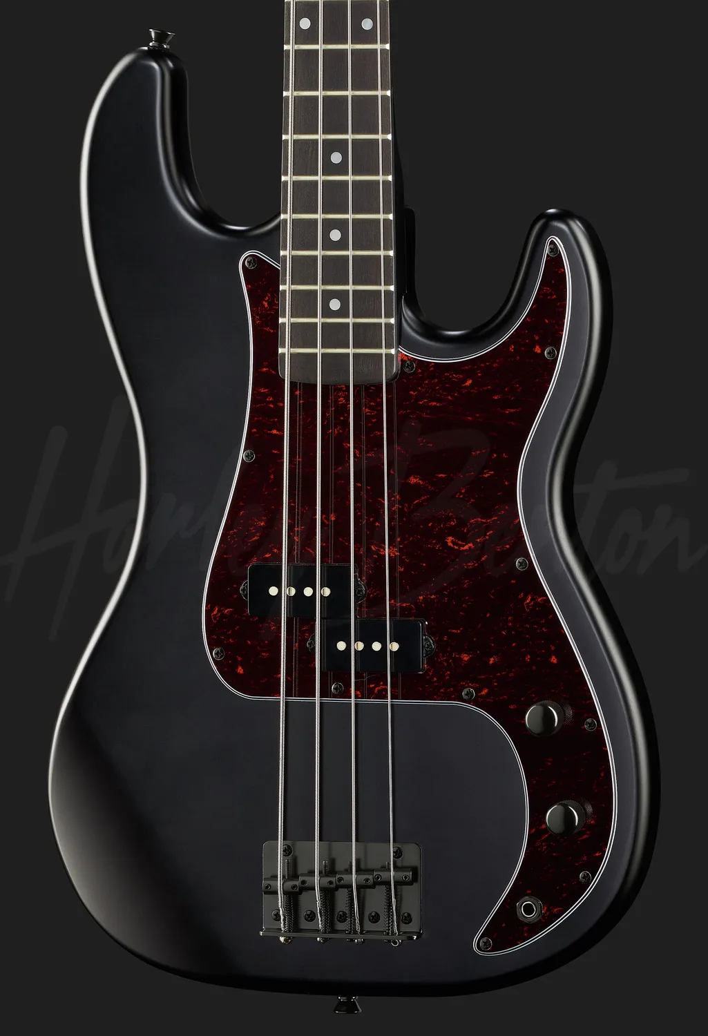 Harley Benton PB-20 SBK E-Bass Schwarz Split-Coil