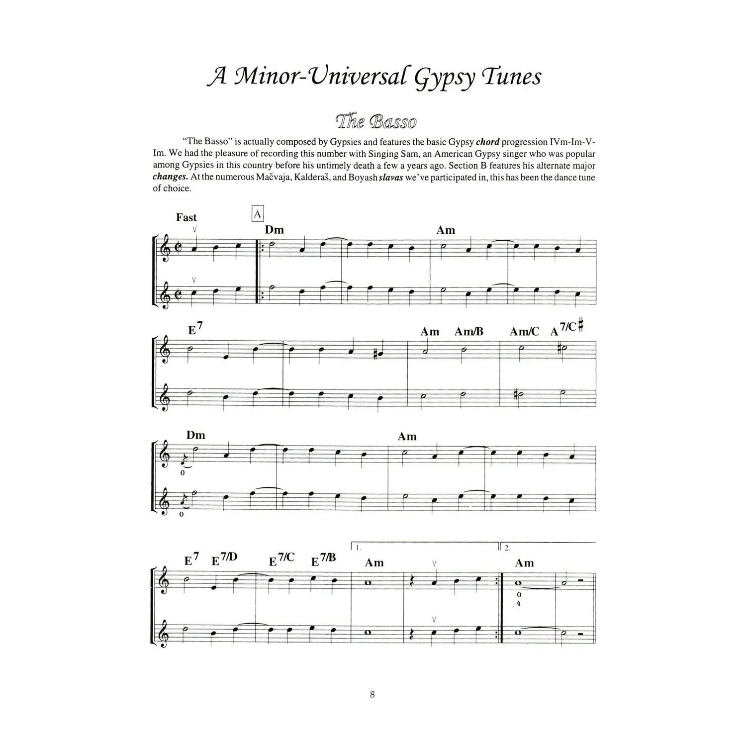 Mel Bay Harbar Gypsy Violin Notenbuch mit Online-Audio