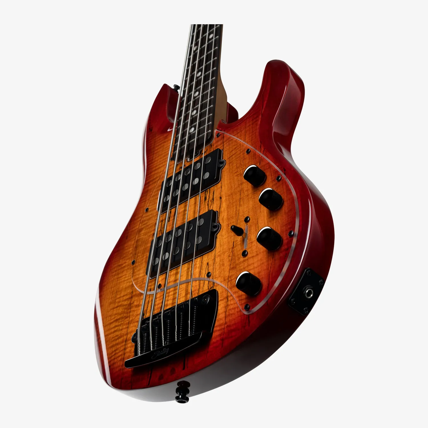 Sterling StingRay RAY35 HH E-Bass Blood Orange Burst 5-saitig
