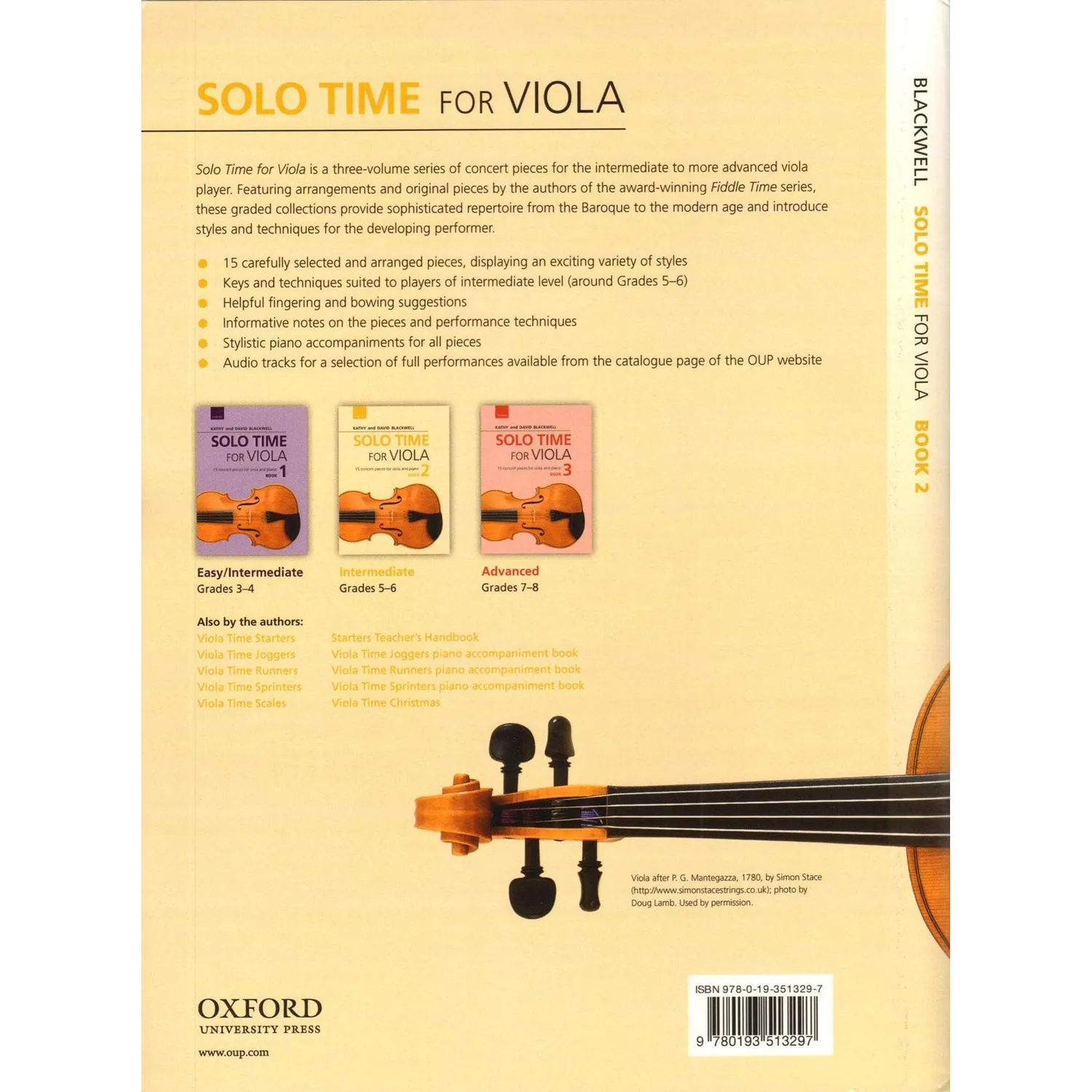 Shar Music Solo Time Viola Book 2 Noten Bratsche Klavier
