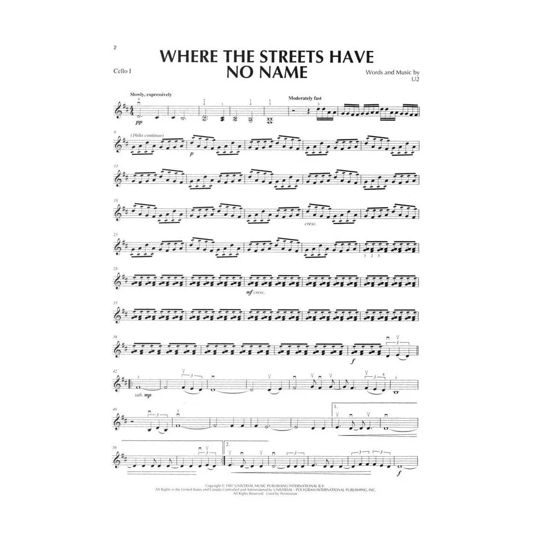 Hal Leonard 2Cellos Sulic Hauser Noten für 2 Celli