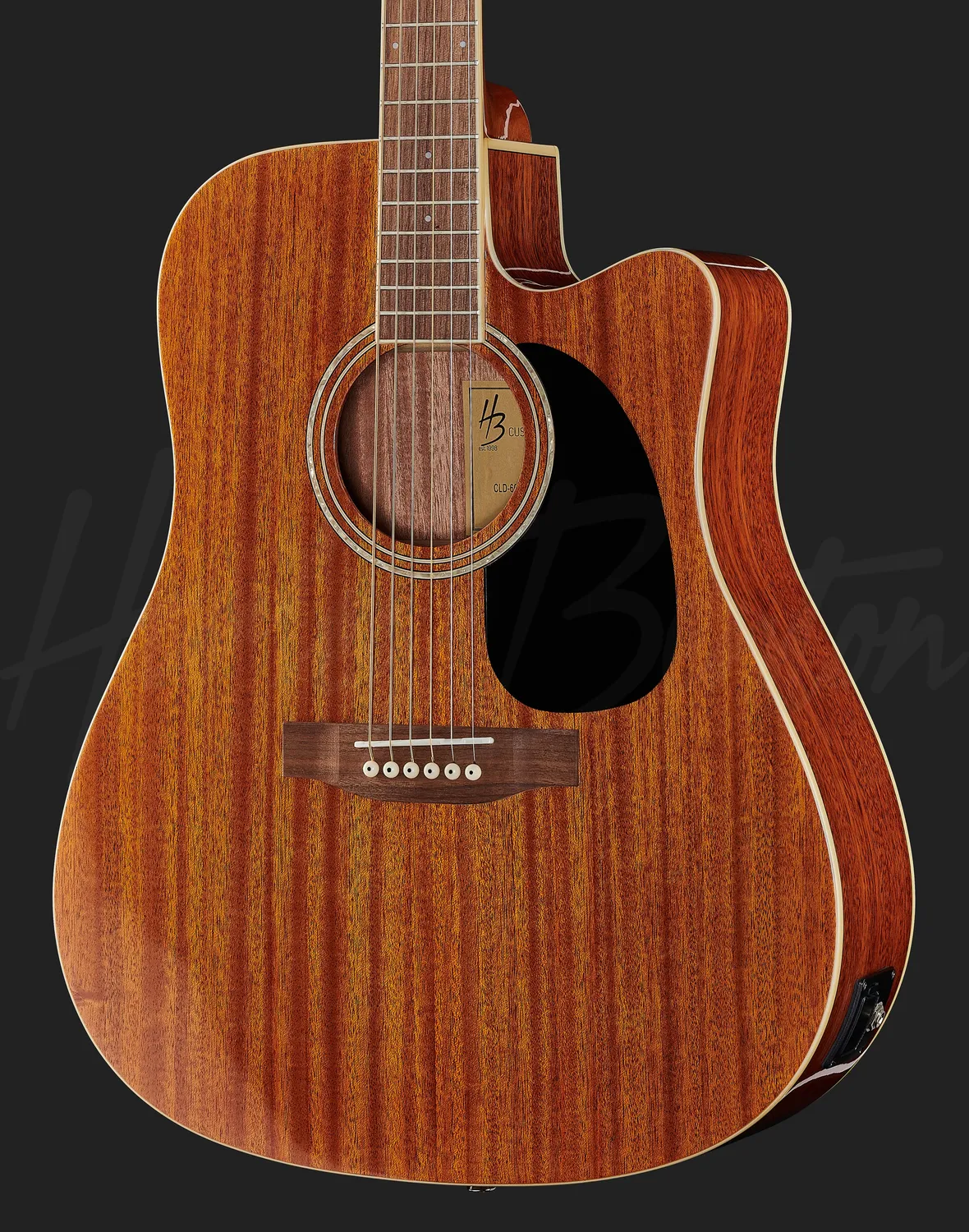 Harley Benton Custom CLD-60SMCE NT Westerngitarre Mahagoni