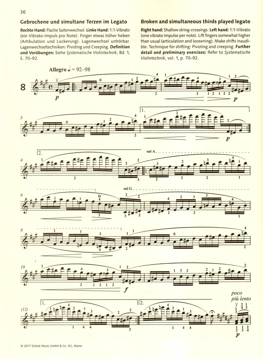 Schott Schradieck 25 Studien Opus 1 Violinnoten