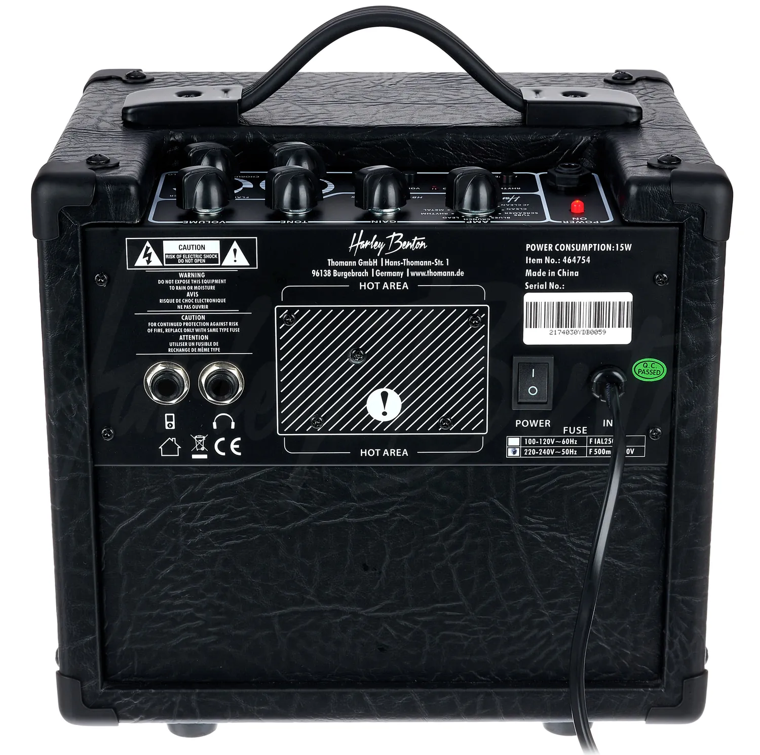 Harley Benton HB-15GXD JamBox Gitarrenverstärker 15 Watt