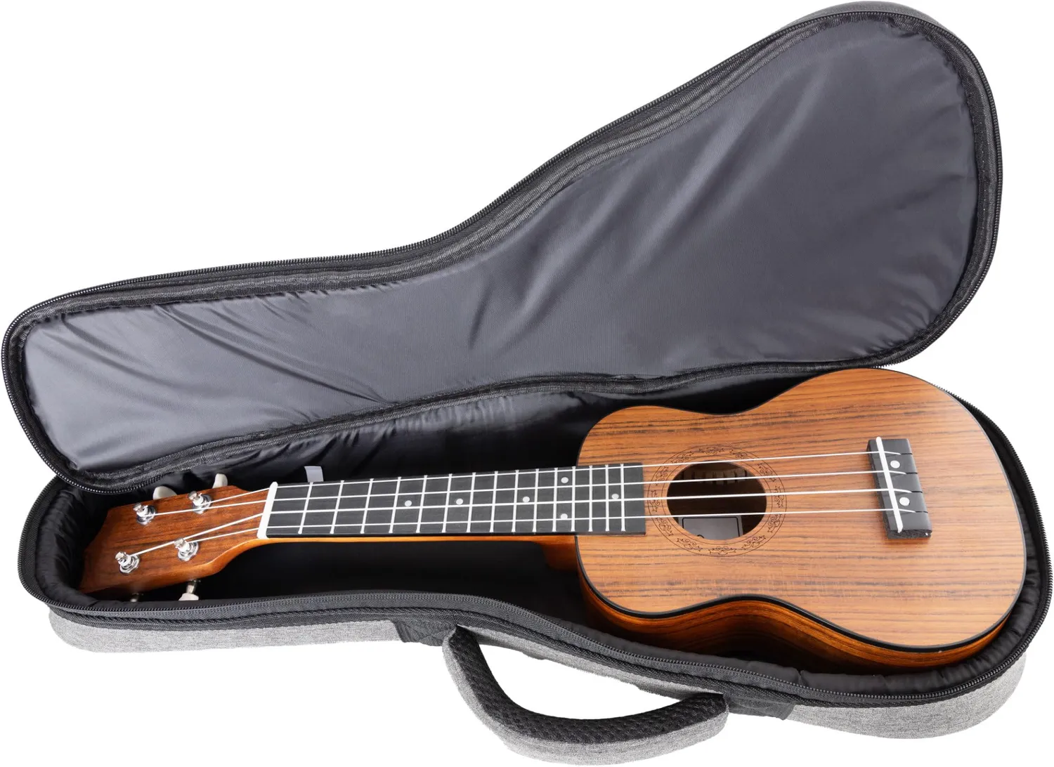 Rocktile UB-6122GY Gigbag Sopran-Ukulele Grau 55 cm