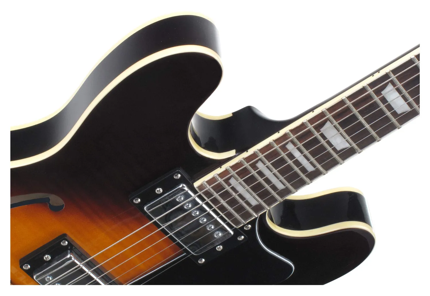 Rocktile Pro HB100-SB E-Gitarre Sunburst Semi-Hollow