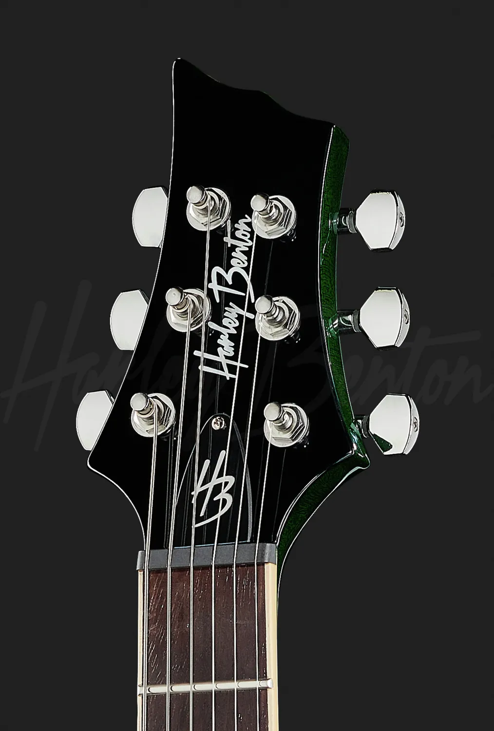 Harley Benton Deluxe CST-24T E-Gitarre Emerald Flame Tremolo