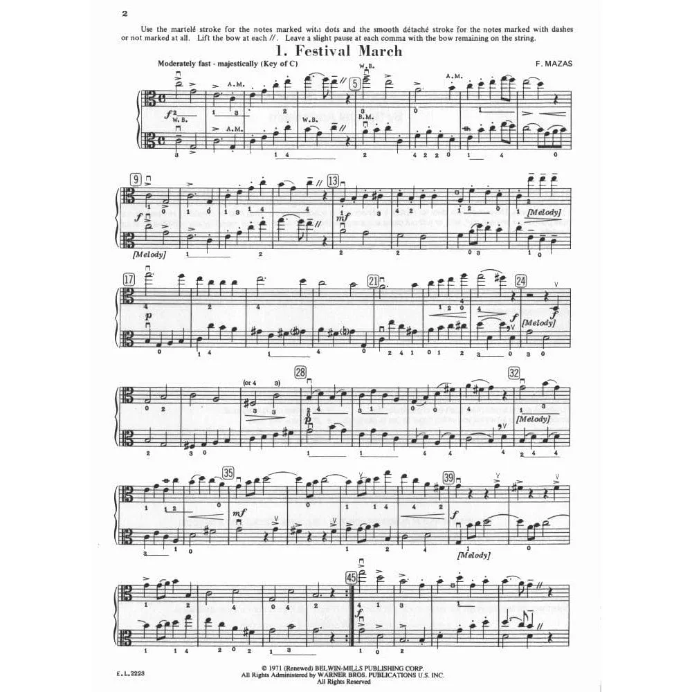Applebaum Beautiful Music for Two Violas Vol.3 Bratschenduo Noten
