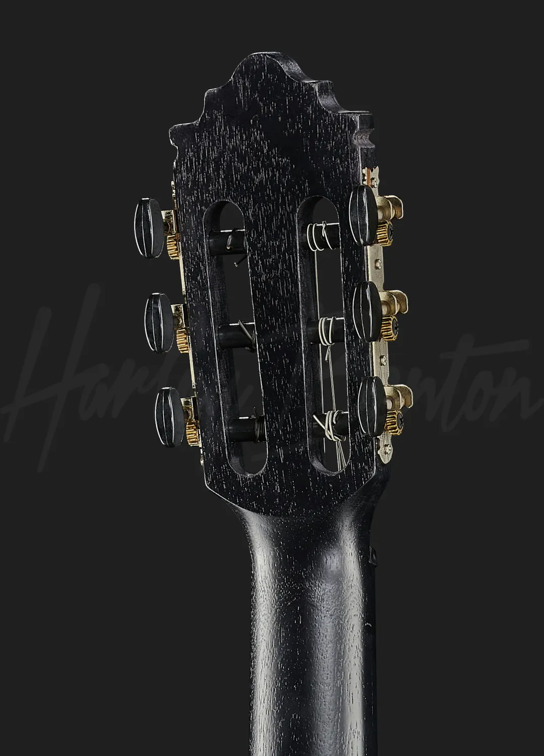 Harley Benton Santos CG-400CE Thinline Konzertgitarre schwarz