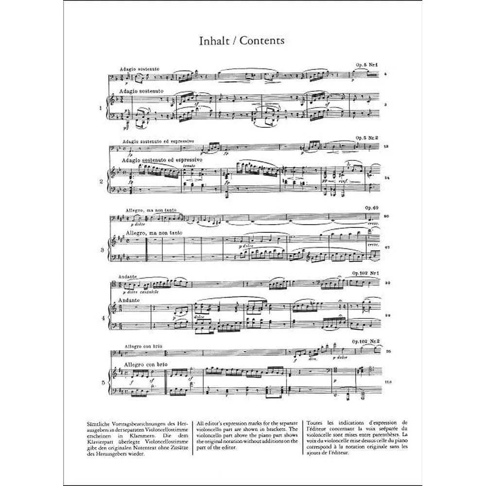 Shar Music Beethoven Op 5 69 102 Cello Noten Sonaten