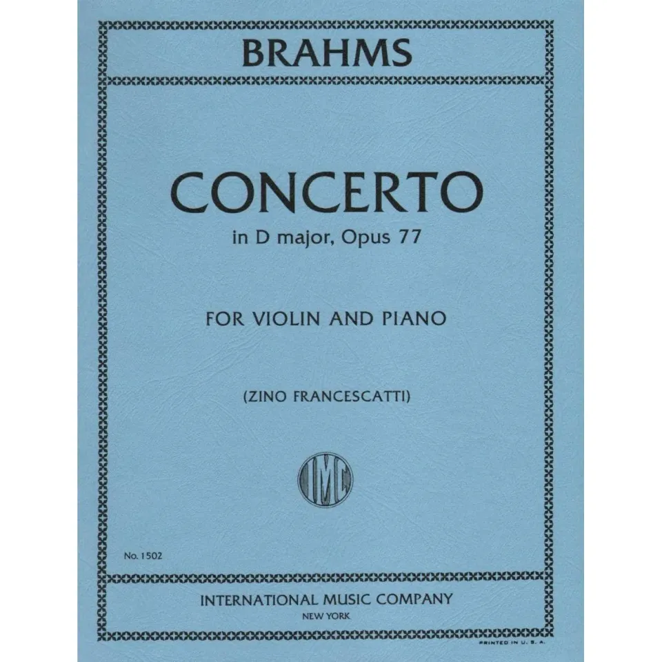 Brahms Violinkonzert D-Dur Op.77 Francescatti Noten Violine