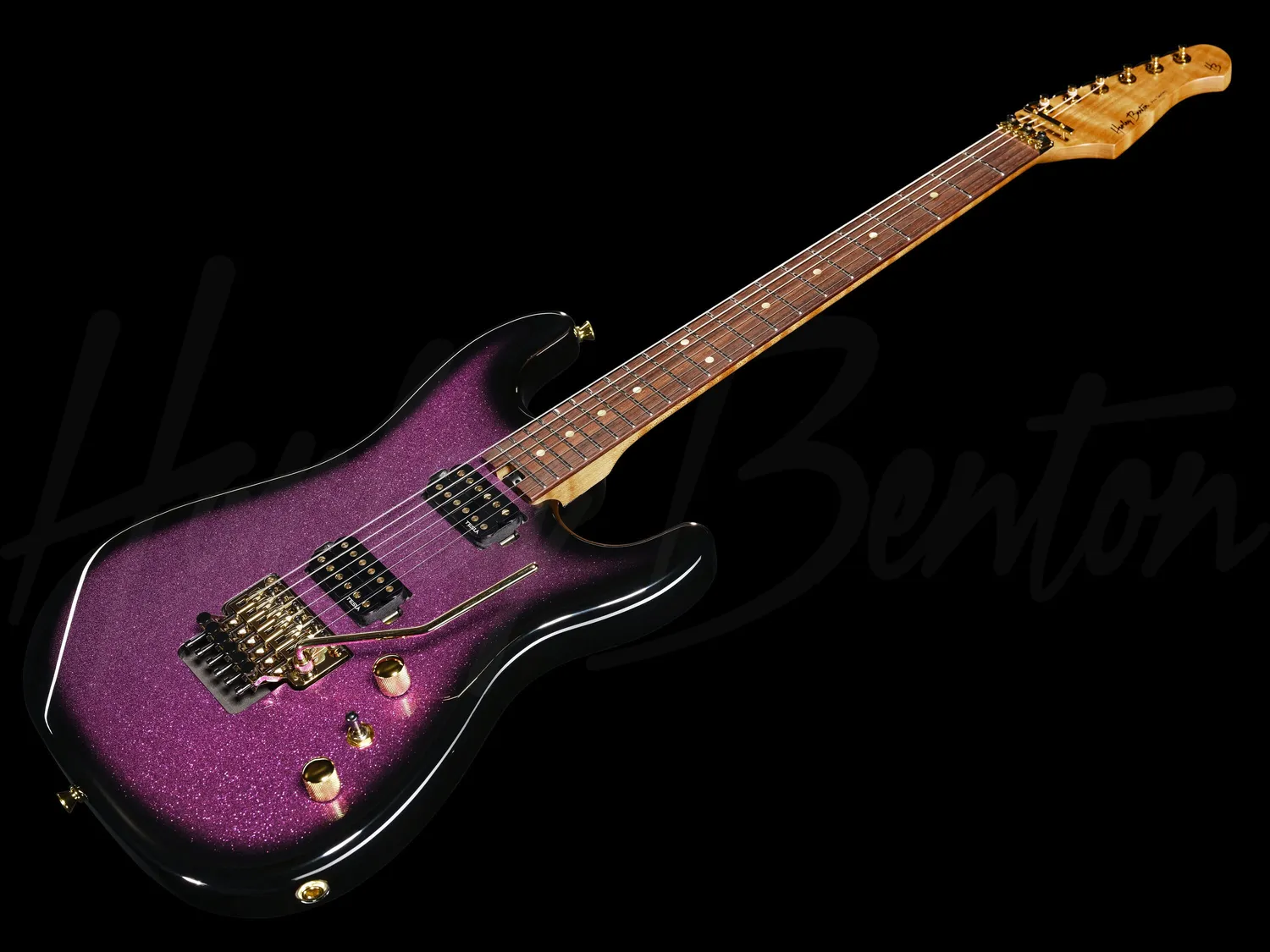 Harley Benton ST-80FR HH E-Gitarre Amethyst Sparkle Floyd Rose