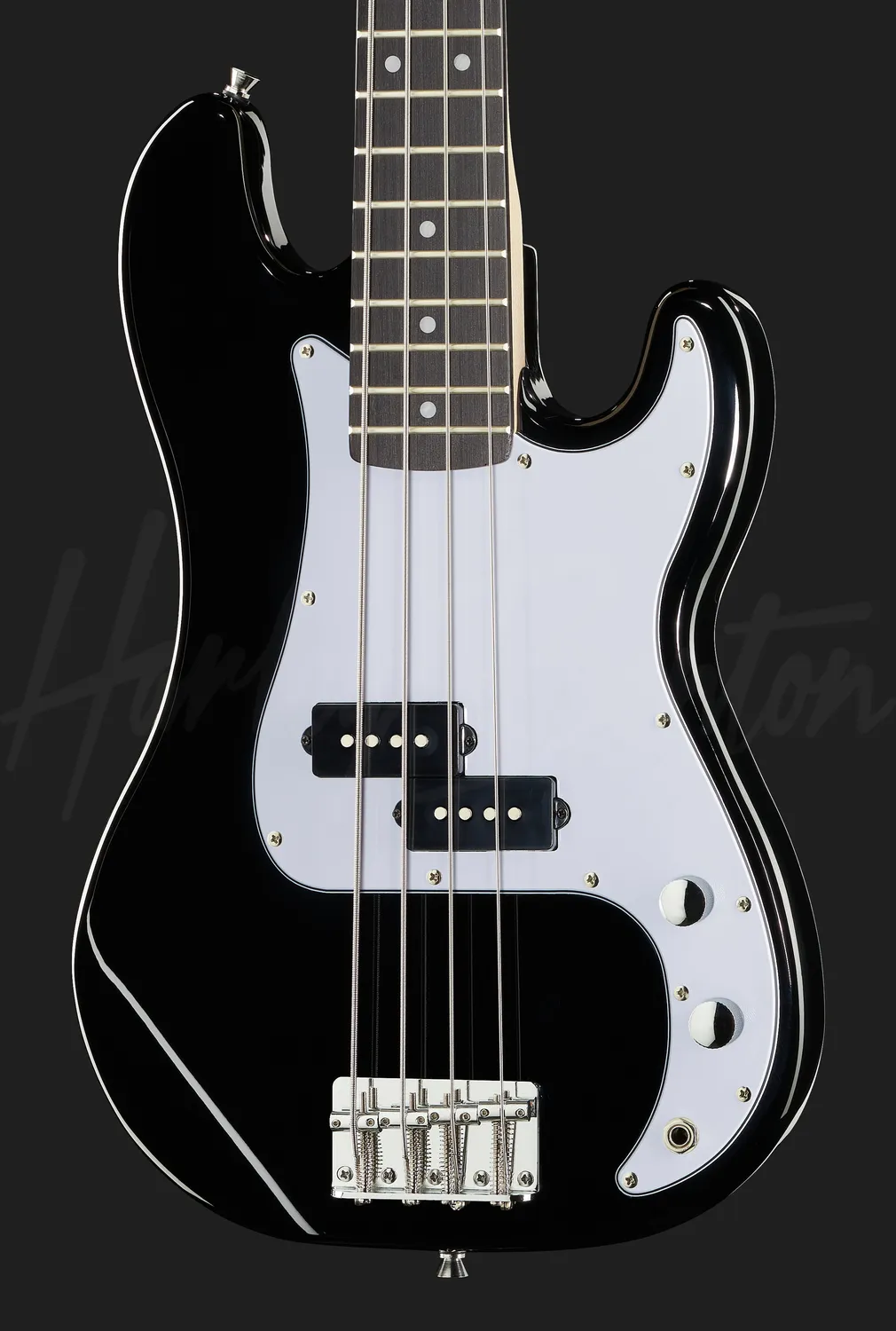 Harley Benton PB-Shorty BK E-Bass Shortscale schwarz