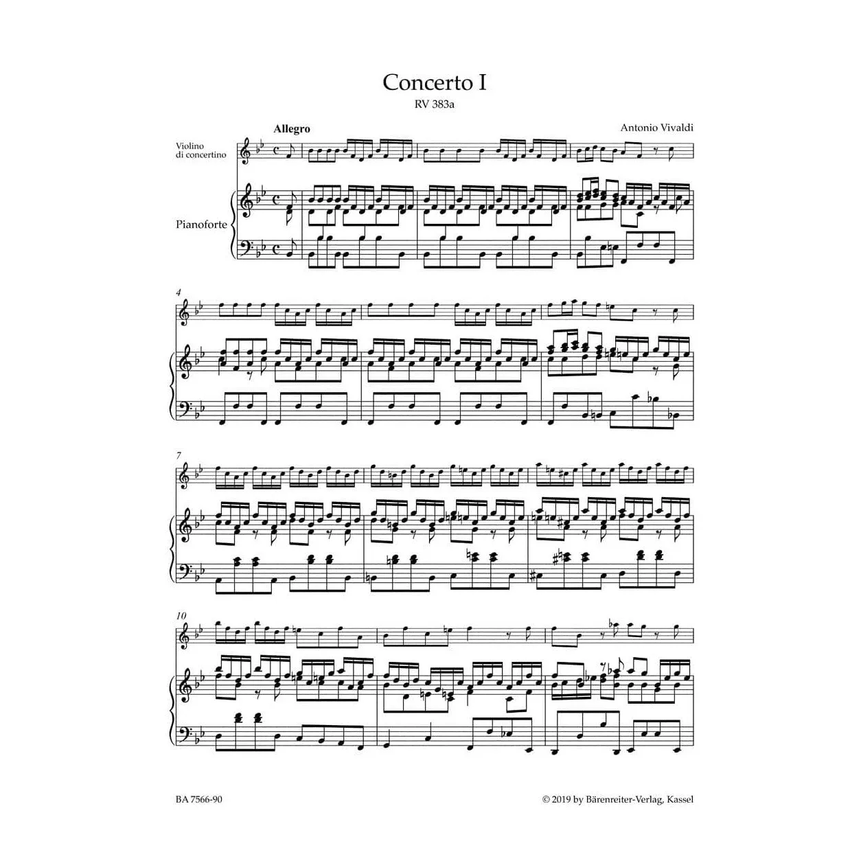 Bärenreiter Vivaldi La Stravaganza Vol.1 Op.4 Noten Violine