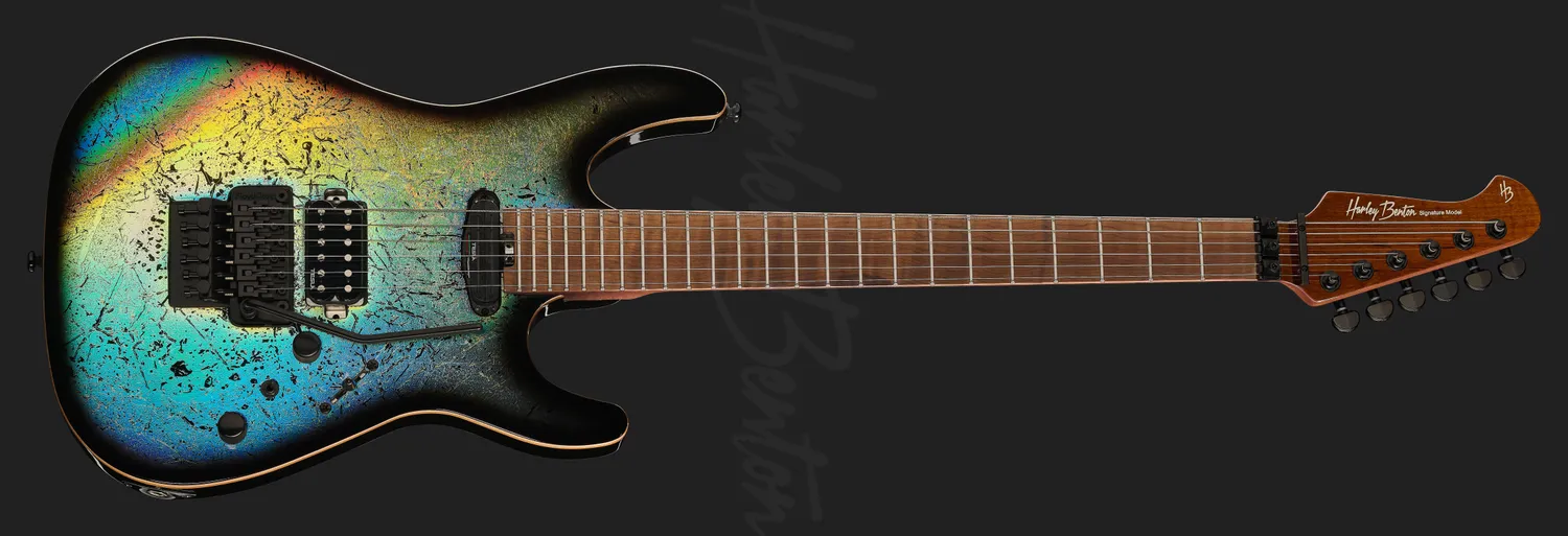 Harley Benton Fusion Guitar MAX Signature E-Gitarre Holographic