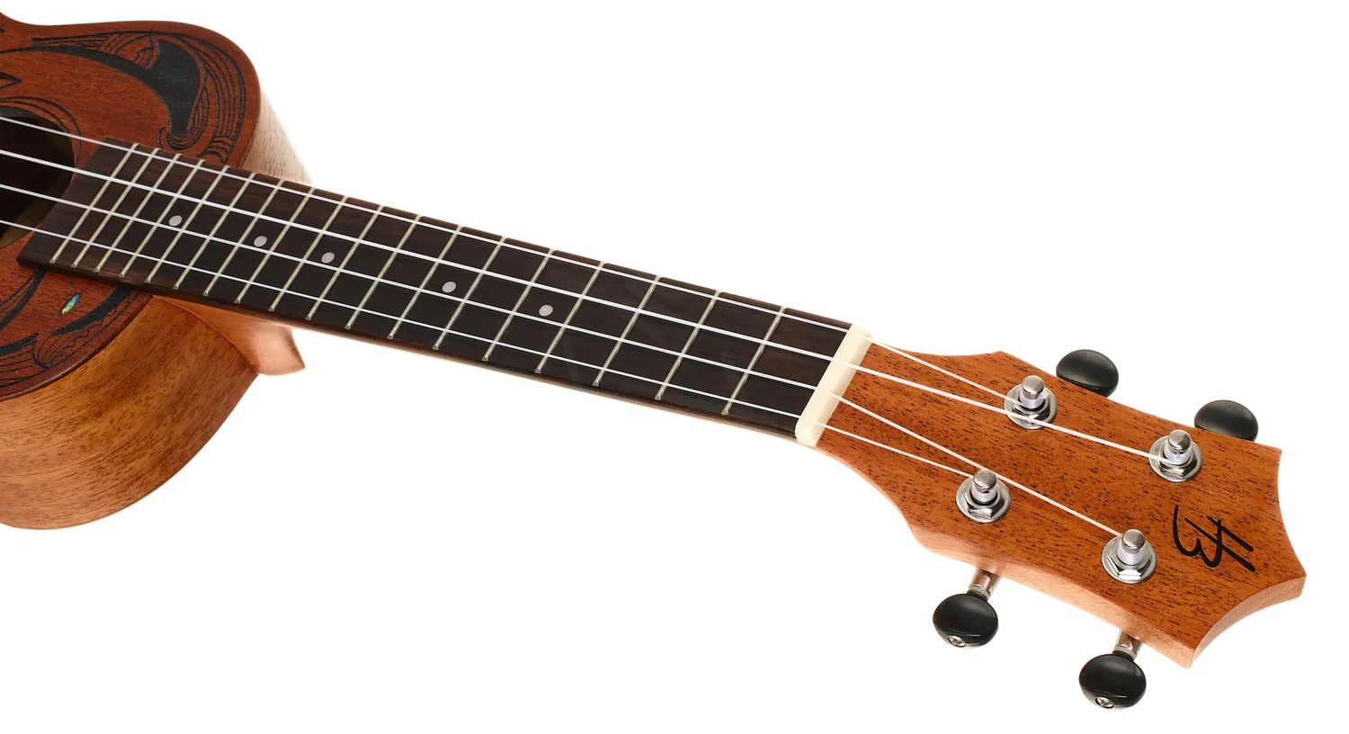Harley Benton Standard Hawaii Dolphin Tattoo Konzert Ukulele Mahagoni