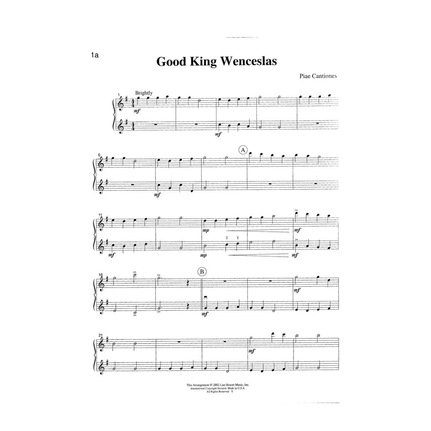Last Resort Music for Two Christmas Violinen-Duette