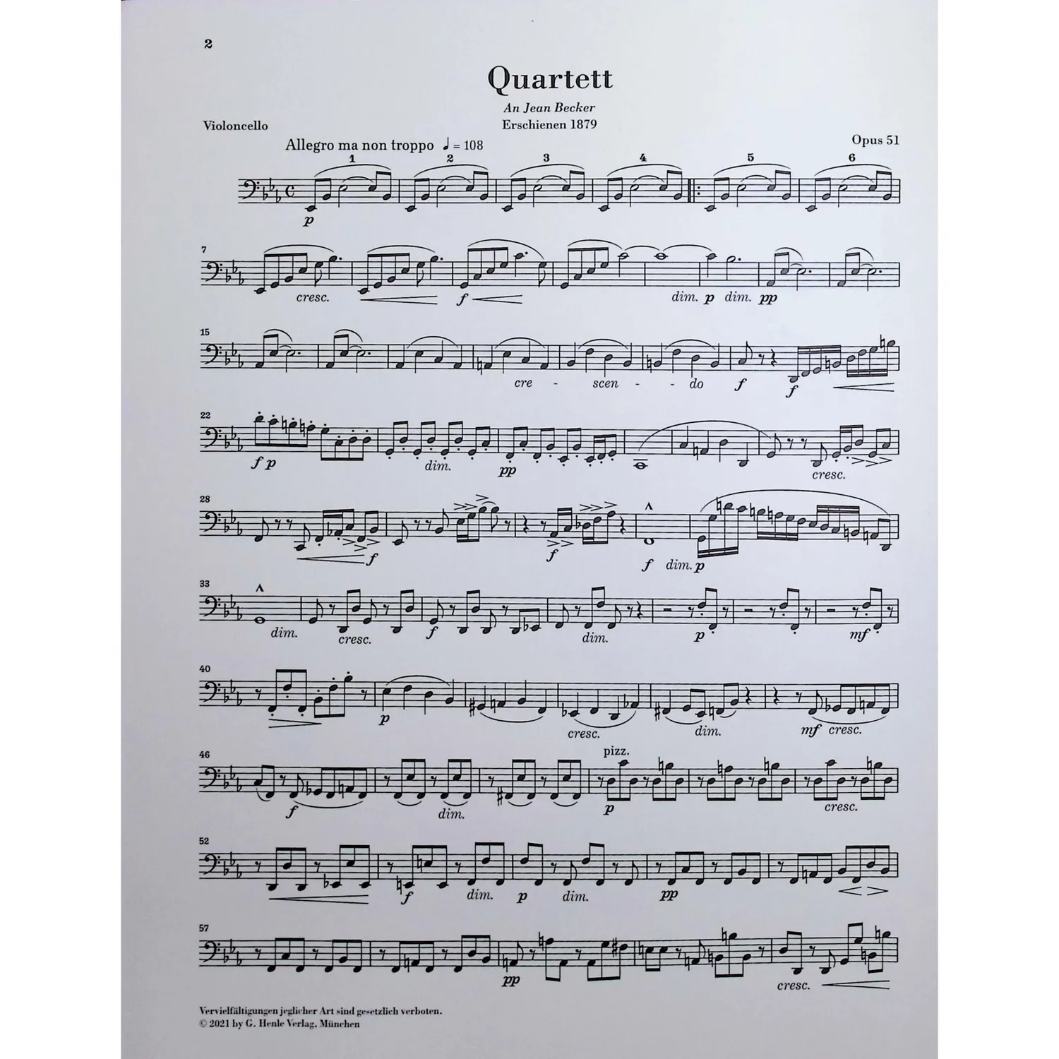 Henle Dvořák Streichquartett Es-Dur Op.51 Noten