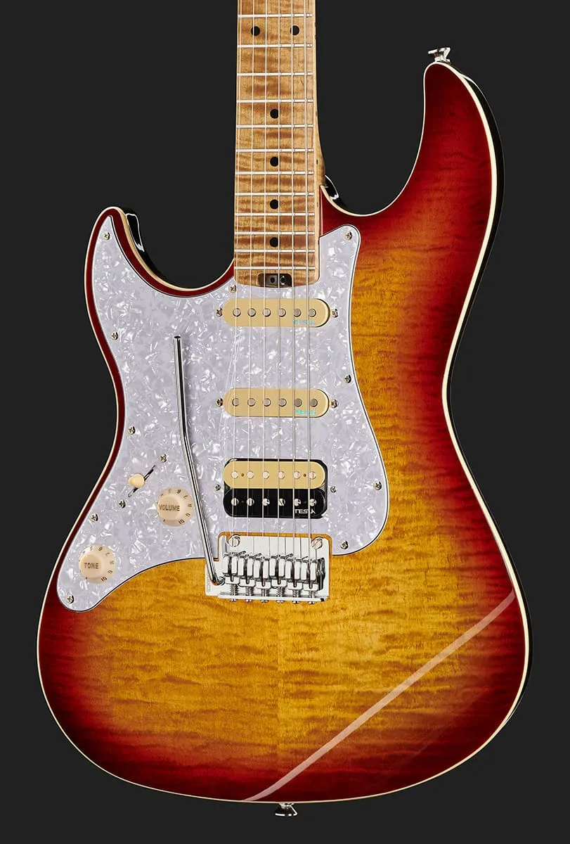 Harley Benton ST-Modern Plus E-Gitarre LH Bengal Burst HSS